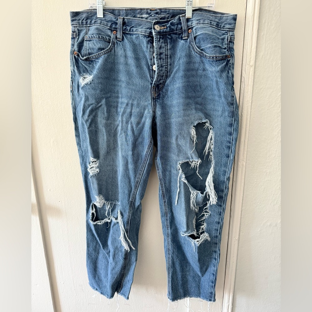 Straight Ripped Jeans